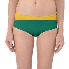 Lithuania Country Europe Flag Mid-waist Bikini Bottoms by Sapixe