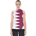 Borders Country Flag Geography Map Qatar Mock Neck Shell Top View1