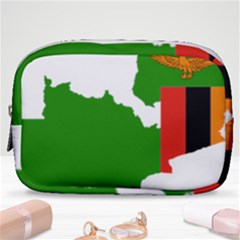 Zambia Flag Map Geography Outline Make Up Pouch (small) by Sapixe