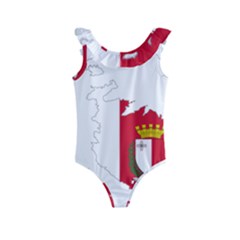 Malta Country Europe Flag Borders Kids  Frill Swimsuit by Sapixe