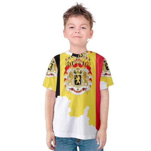 Belgium Country Europe Flag Kids  Cotton Tee by Sapixe