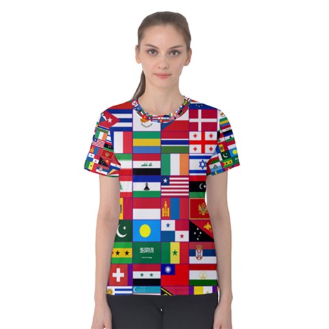 Flags Countries International Women s Cotton Tee by Sapixe