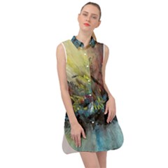 Original Abstract Art Sleeveless Shirt Dress by scharamo