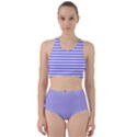 Striped Racer Back Bikini Set View1
