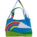 Natural Cloud Field Grass Double Compartment Shoulder Bag View1