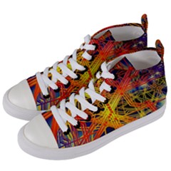 Board Circuits Control Center Trace Women s Mid-top Canvas Sneakers by Pakrebo