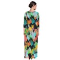 Paint brushes on a black background                                  Quarter Sleeve Maxi Dress View2