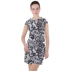 Encaje Drawstring Hooded Dress by Sobalvarro