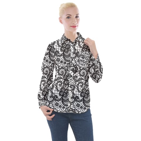 Encaje Women s Long Sleeve Pocket Shirt by Sobalvarro