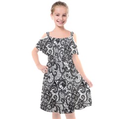 Encaje Kids  Cut Out Shoulders Chiffon Dress by Sobalvarro