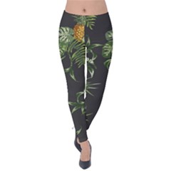 Pineapples Pattern Velvet Leggings by Sobalvarro