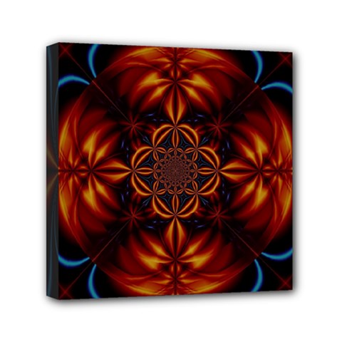 Abstract Art Artwork Fractal Design Mini Canvas 6  X 6  (stretched) by Simbadda