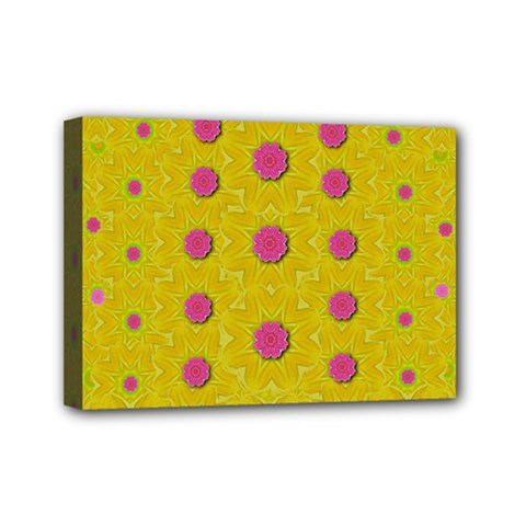 Bloom On In  The Sunshine Decorative Mini Canvas 7  X 5  (stretched) by pepitasart