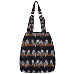 Cute Owl Pattern Center Zip Backpack by bloomingvinedesign