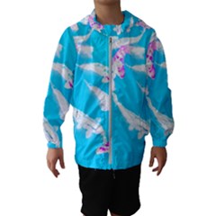 Koi Carp Scape Kids  Hooded Windbreaker by essentialimage
