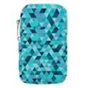 Teal Triangles Pattern Waist Pouch (Large) View1