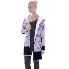 Wide Eyed Girl Lilac Longline Hooded Cardigan by snowwhitegirl