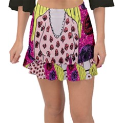 Nineties Girl Glitter Fishtail Mini Chiffon Skirt by snowwhitegirl