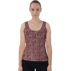 Knitted Wool Rose Velvet Tank Top by snowwhitegirl