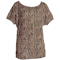 Knitted Wool Brown Women s Oversized Tee by snowwhitegirl
