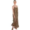Knitted Wool Brown Cami Maxi Ruffle Chiffon Dress View1