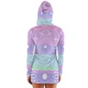 Vintage Pastel Mandala White Long Sleeve Hooded T-shirt View2