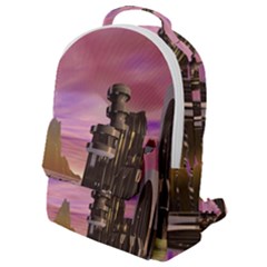 Planet Rocks City Base Fiction Flap Pocket Backpack (small) by Simbadda