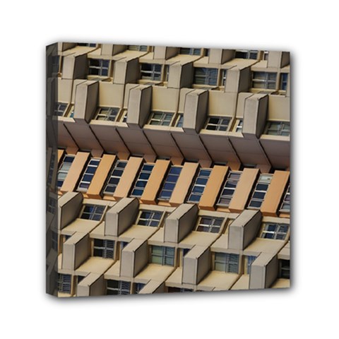 Architecture Geometry Mini Canvas 6  X 6  (stretched) by Simbadda