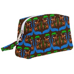 Foxes Pattern Wristlet Pouch Bag (large) by bloomingvinedesign
