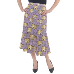 Corgi Pattern Midi Mermaid Skirt by Sudhe