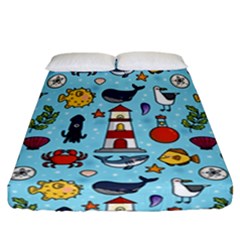 Surface Pattern Design Fitted Sheet (california King Size) by Sudhe