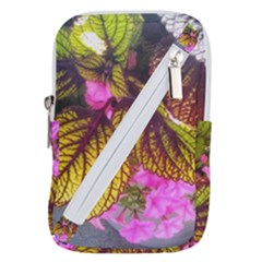 Coleus & Petunia Belt Pouch Bag (large) by Riverwoman