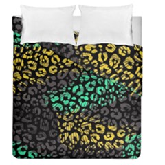 Abstract Geometric Seamless Pattern With Animal Print Duvet Cover Double Side (queen Size) by Vaneshart