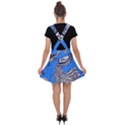 Peacock Bird Feathers Seamless Background Pattern Velvet Suspender Skater Skirt View2