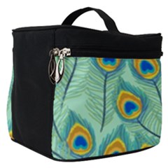 Lovely Peacock Feather Pattern With Flat Design Make Up Travel Bag (small) by Vaneshart