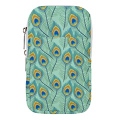Lovely Peacock Feather Pattern With Flat Design Waist Pouch (large) by Vaneshart