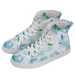 Scrapbooking Tropical Pattern Men s Hi-top Skate Sneakers by HermanTelo