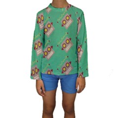 Toy Robot Kids  Long Sleeve Swimwear by Vaneshart