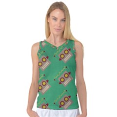 Toy Robot Women s Basketball Tank Top by Vaneshart