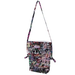 Graffiti Wall Background Folding Shoulder Bag by Vaneshart