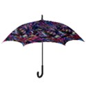 Multicolored Abstract Painting Hook Handle Umbrellas (Small) View3