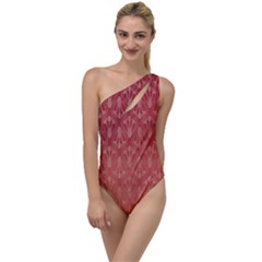 Red Gold Art Decor To One Side Swimsuit by HermanTelo