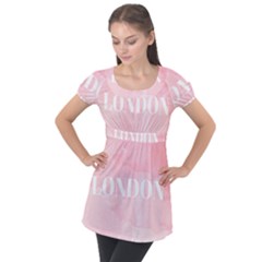 Paris Puff Sleeve Tunic Top by Lullaby