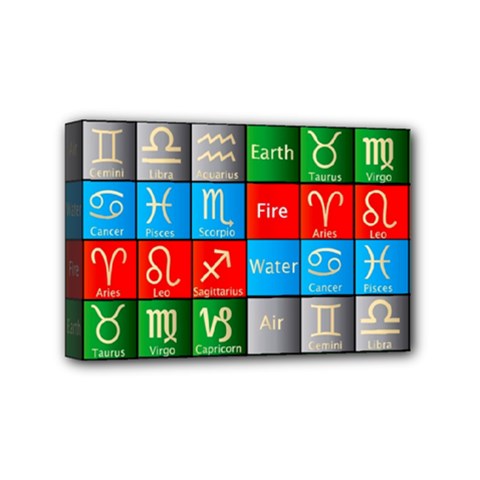 Astrology Signs Mini Canvas 6  X 4  (stretched) by ArtworkByPatrick