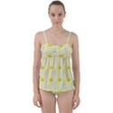 Lemonade Polkadots Twist Front Tankini Set View1