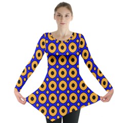 Pattern Circle Seamless Texture Long Sleeve Tunic  by Simbadda