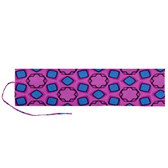 Pattern Pink Stars Texture Seamless Roll Up Canvas Pencil Holder (l) by Simbadda