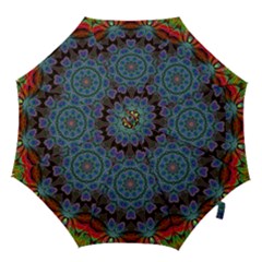 Abstract Art Blue Orange Hook Handle Umbrellas (small) by Simbadda