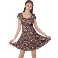 Pattern Stained Glass Church Cap Sleeve Dress by Simbadda
