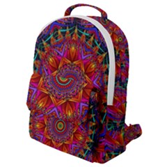 Kaleidoscope Pattern Ornament Flap Pocket Backpack (small) by Simbadda